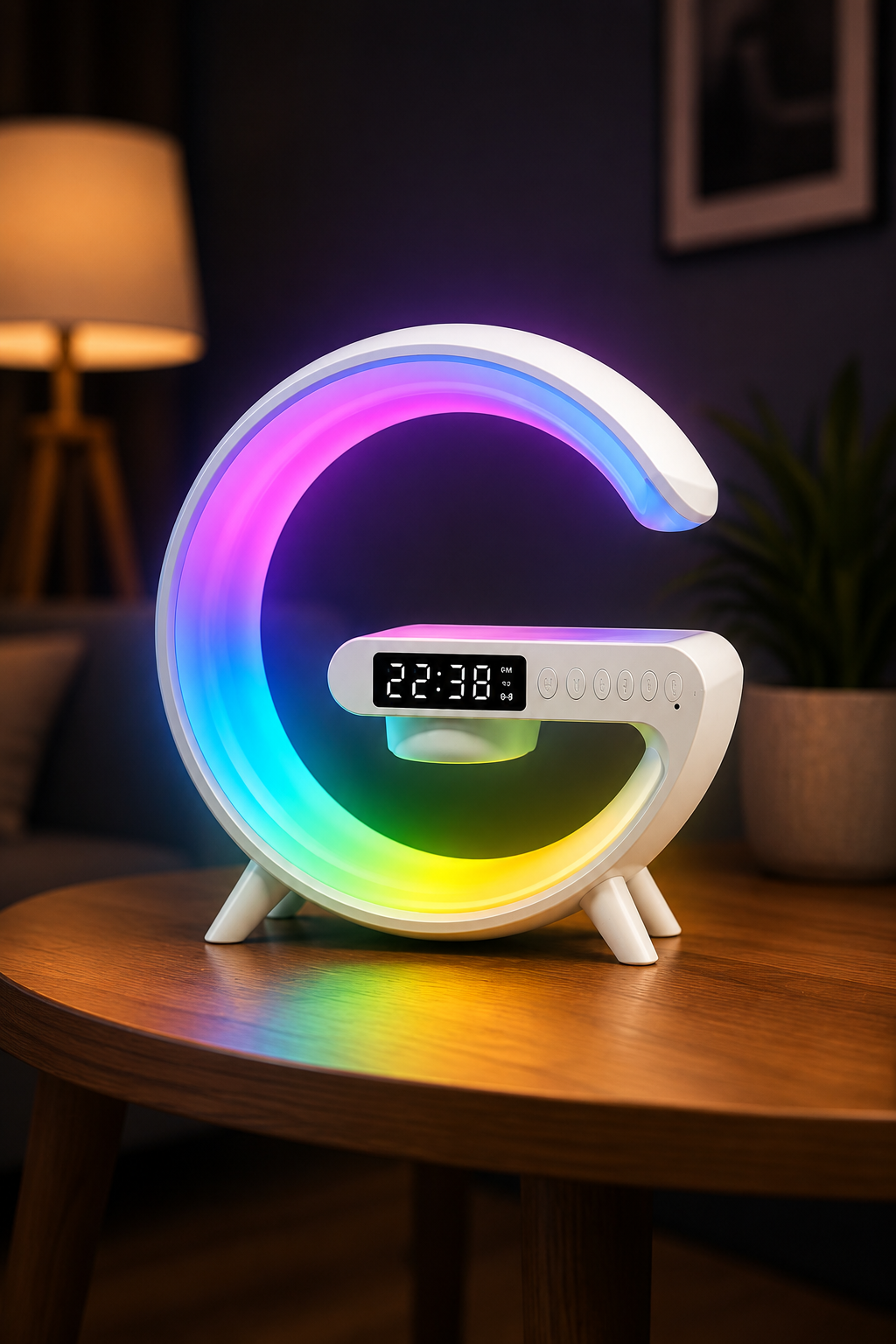 G63 Akıllı Atmosfer Lambası – Bluetooth Hoparlörlü RGB Gece Lambası G63 Akıllı Atmosfer Lambası – Bluetooth Hoparlörlü RGB Gece Lambası